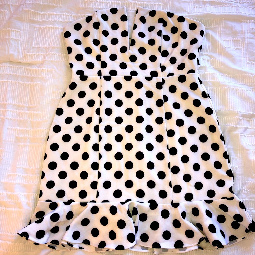 About Us Karla Polka Dot Dress in Medium
